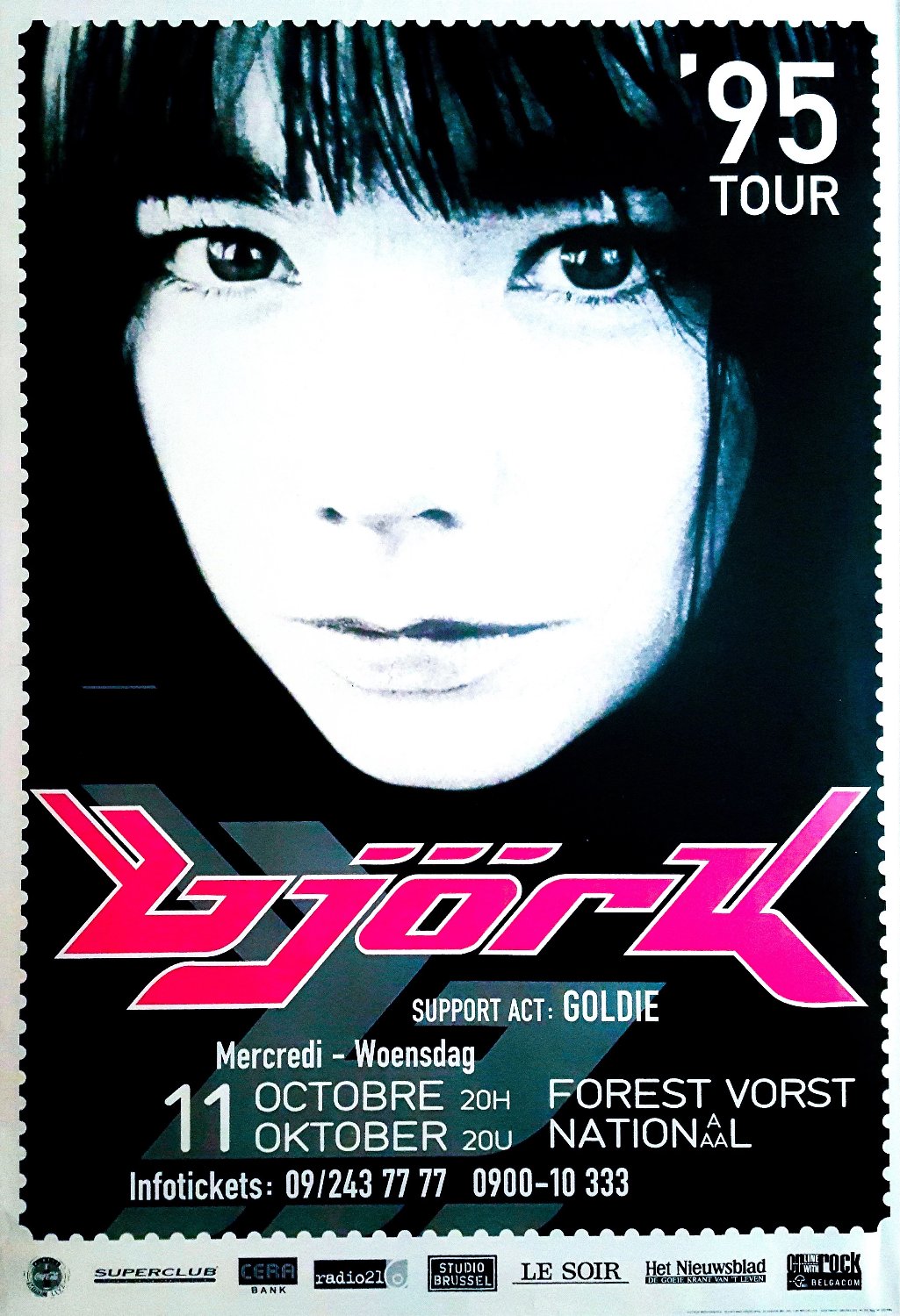 ◭☽＿Bjork Tour Poster 1995