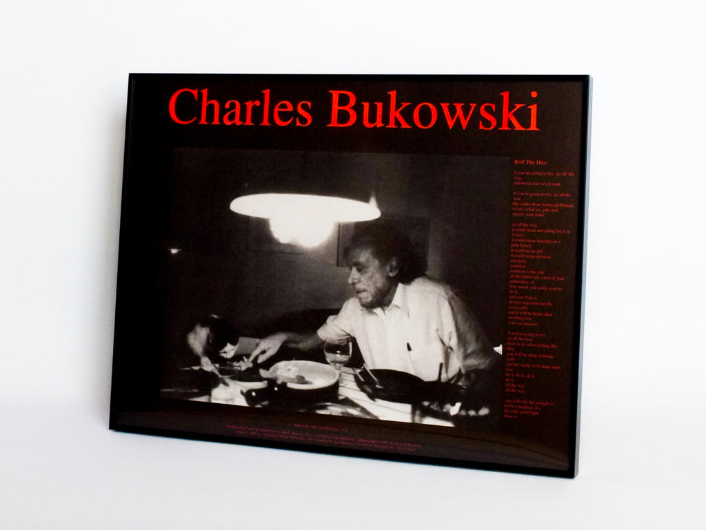 Charles Bukowski Roll The Dice Poster /  Allen Cohen