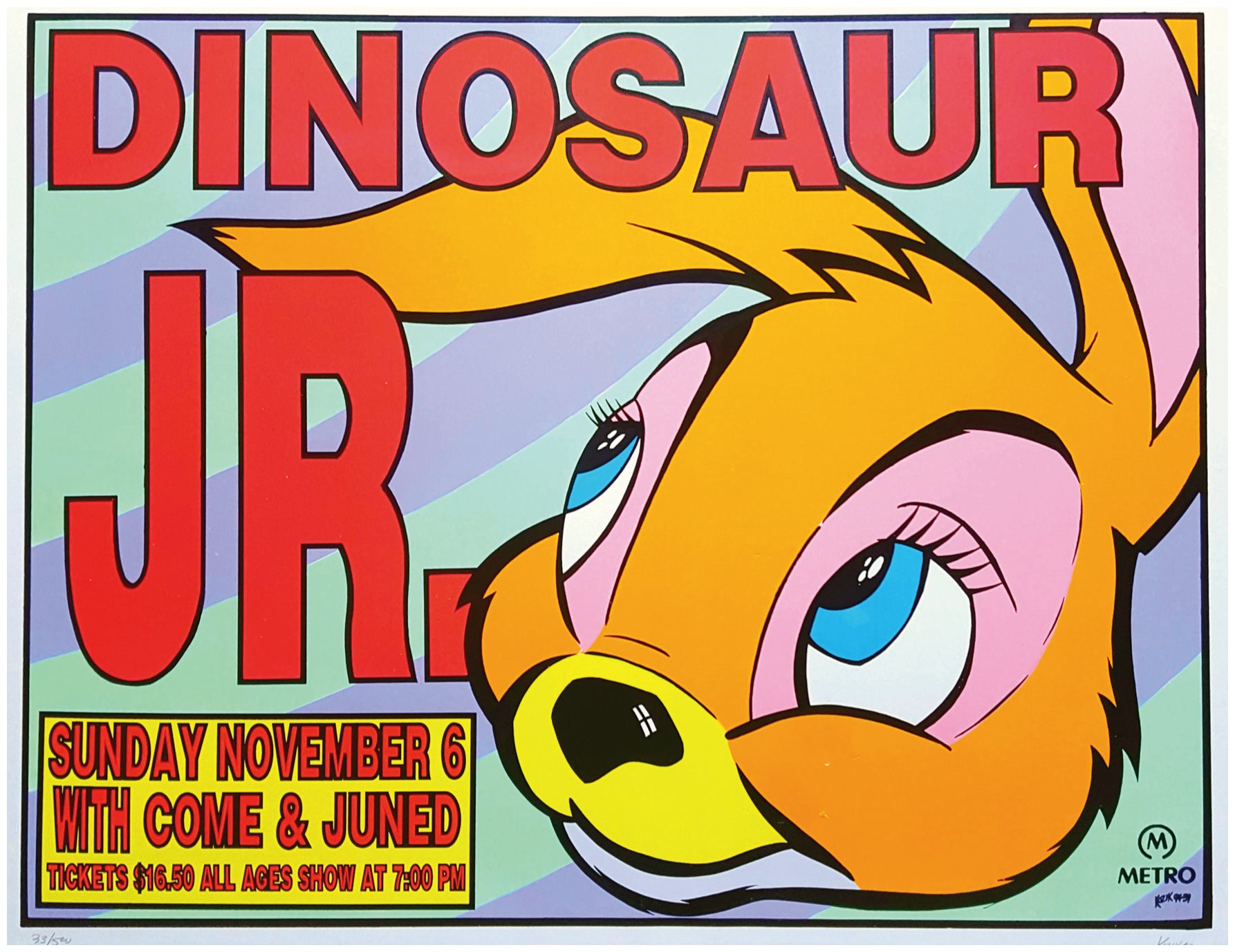 ◭○＿Dinosaur JR. Concert Poster Chicago 1994 / Frank Kozik