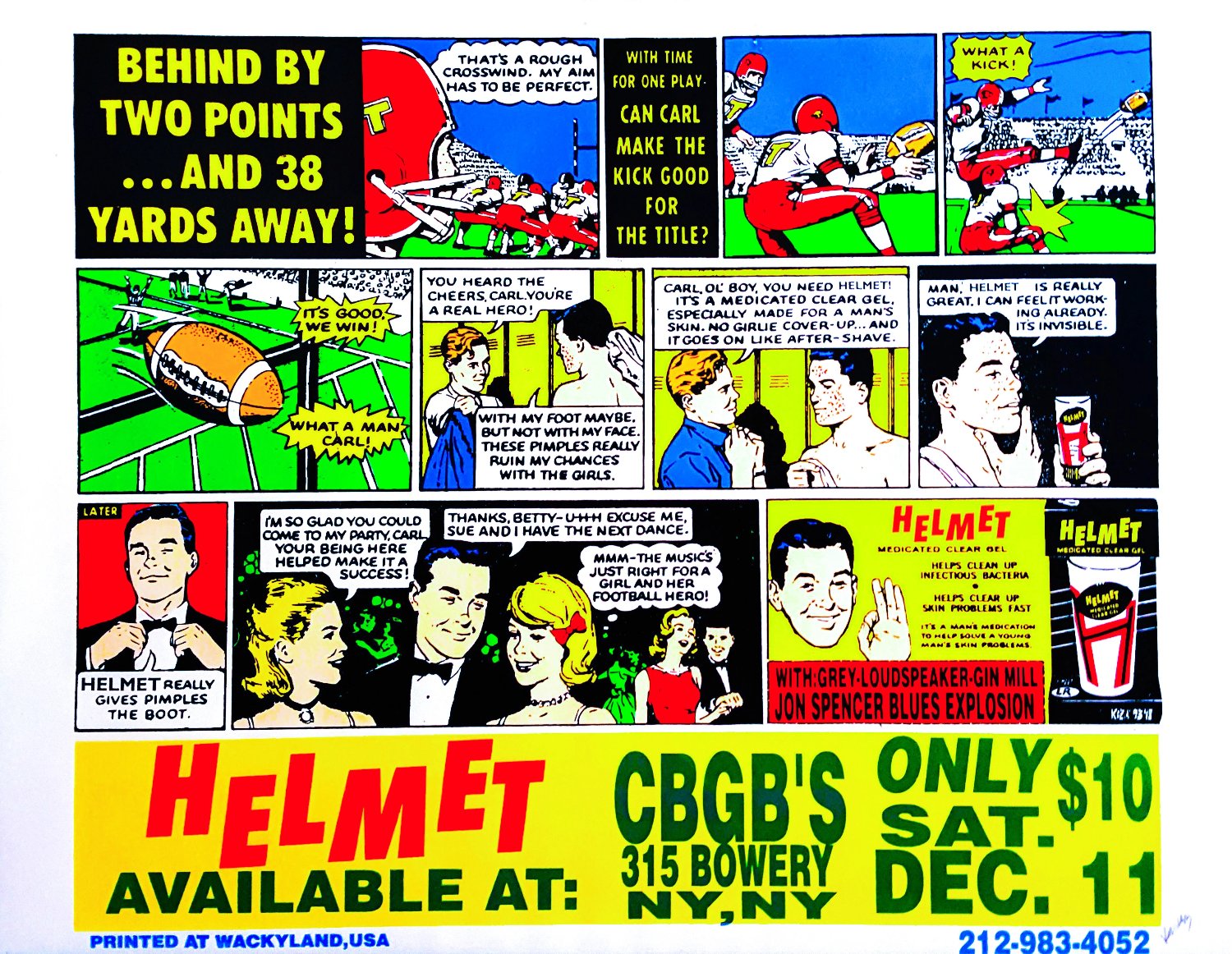Helmet Concert Poster 1993 / Frank Kozik