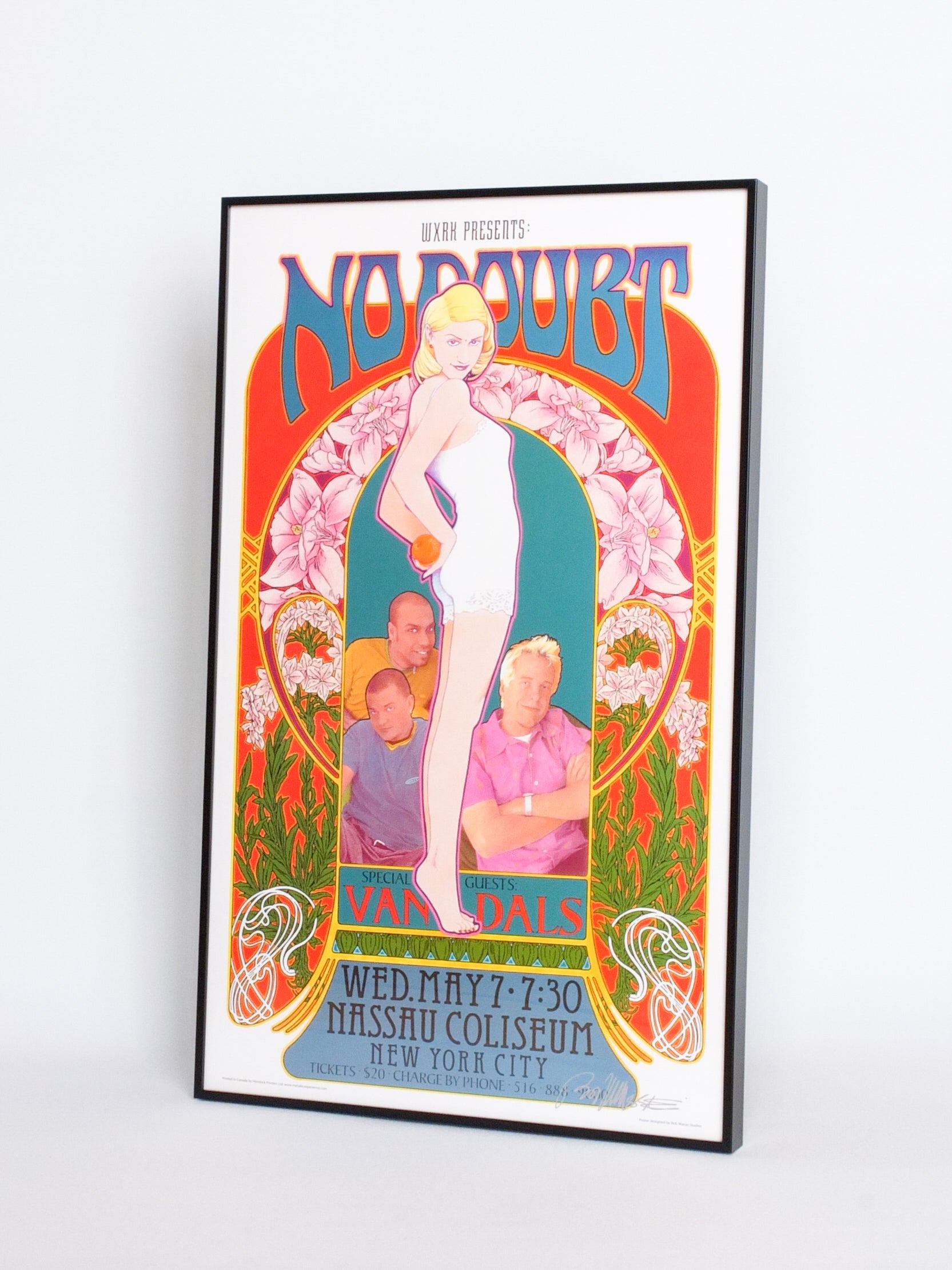 ◭☽＿No Doubt Concert Poster New York 1996 / Bob Masse