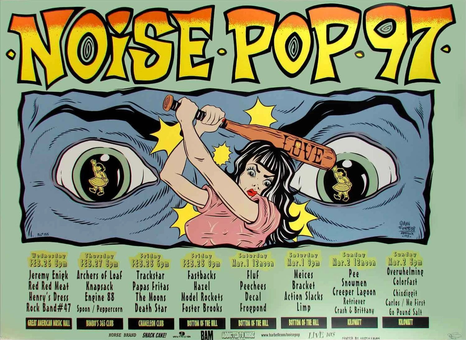 Noise Pop Festival Poster 1997 / Alan Forbes