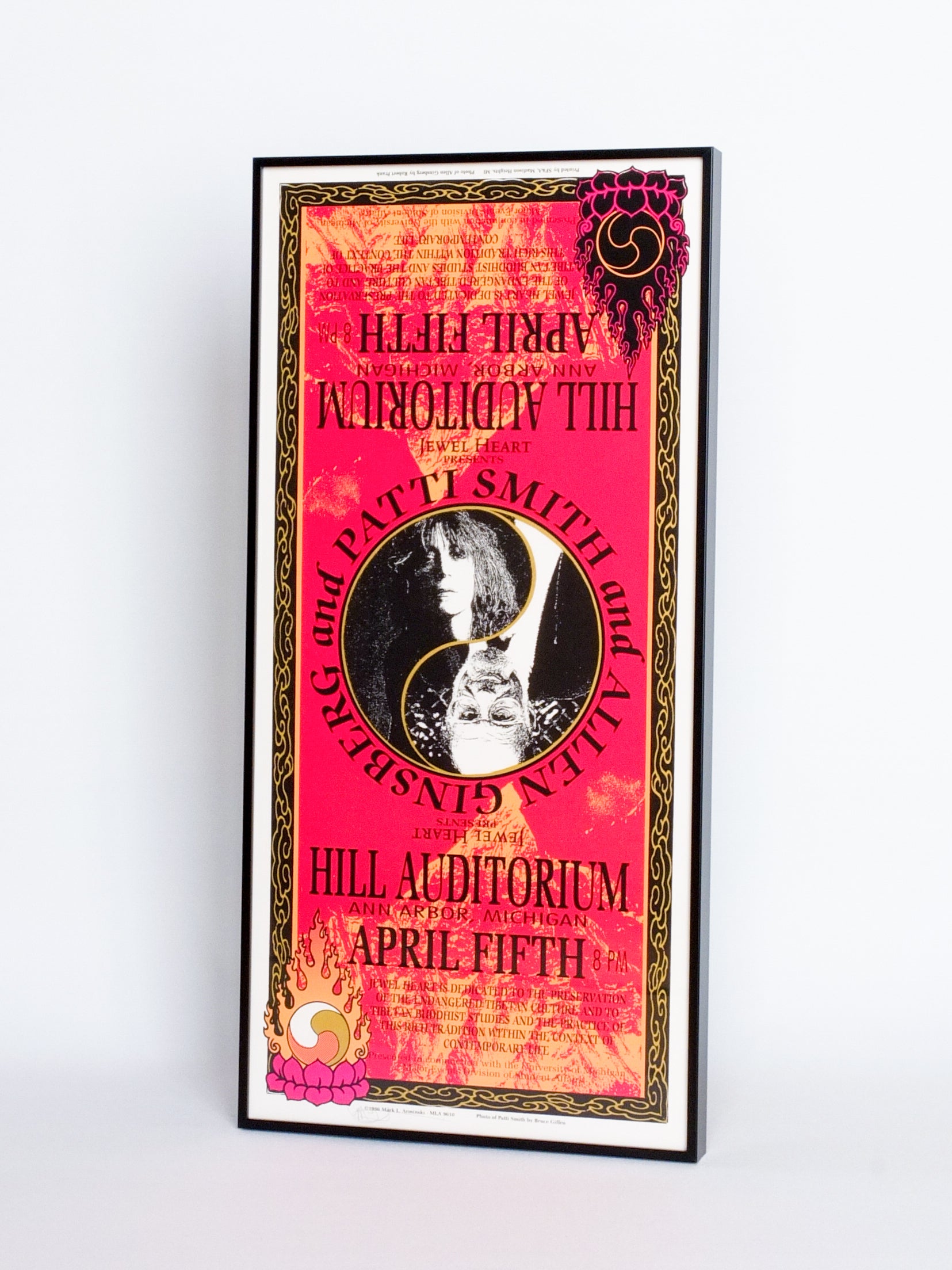 ◭☽＿Patti Smith & Allen Ginsberg Concert Poster 1996 / Mark Arminski